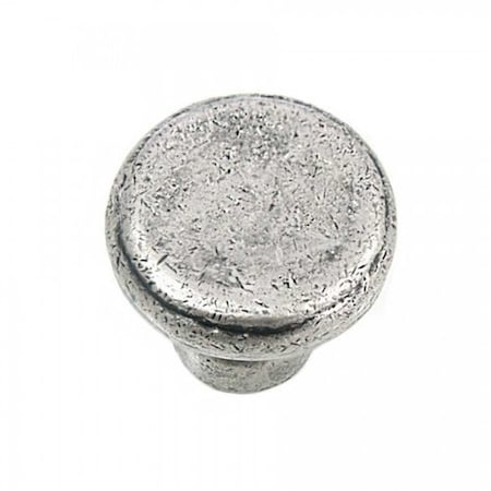 Perfectpatio Distressed Pewter Riverstone Large Button Cabinet Knob PE536926
