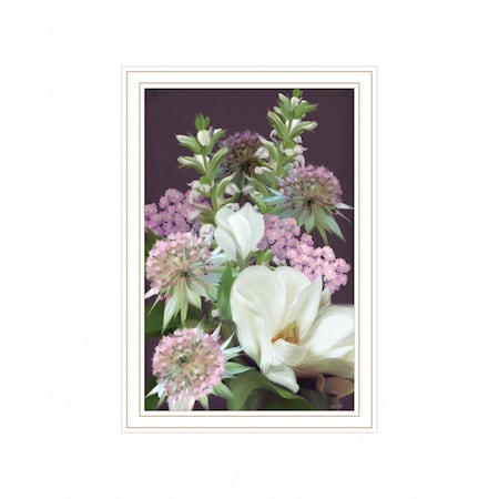 Homeroots Wild For Plum Bouquet 1 White Framed Print Wall Art 416141
