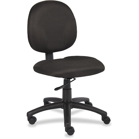 Boss Fabric Task Chair, 22-, Armless, Black B9090-BK