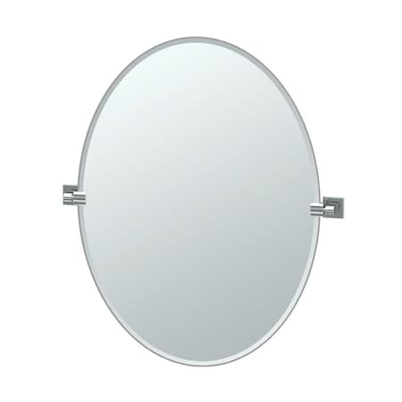 Gatco Elevate 32" Frameless Oval Mirror, Chrome 4059LG
