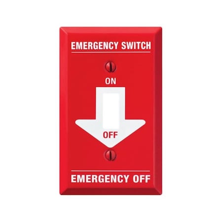 Amerelle C972T 1 Toggle ProRed Emergency Wall Plate 3501210
