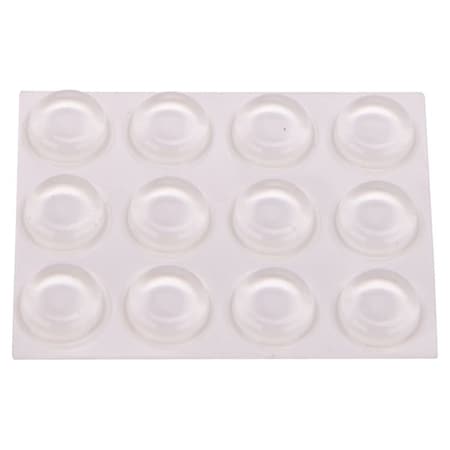 Prosource Furniture Bumper Pad, 1/2 in, Dome, PU FE-50762A-PS