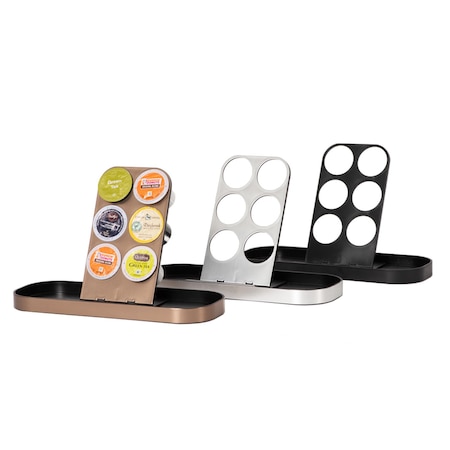 Hapco-Elmar Finishing Touches 6 Pod Holder  Amenity Tray, Matte Black, 6PK KCH400BLK