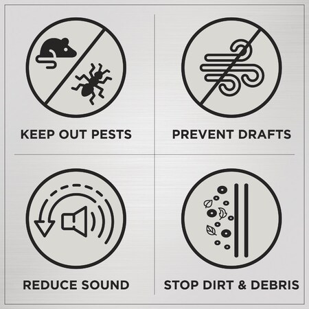 M-D Building Products Building Products 81'' Premium Rubber PLATINUM Top & Sides Door Seal for Doors W/ Kerf/Channel Beige 43348