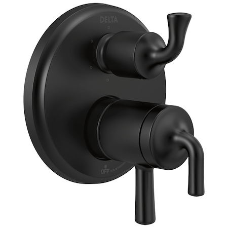 Delta Kayra 2-Handle Monitor 17 Series Valve Trim with 3- or 6- Setting Diverter T27933-BL