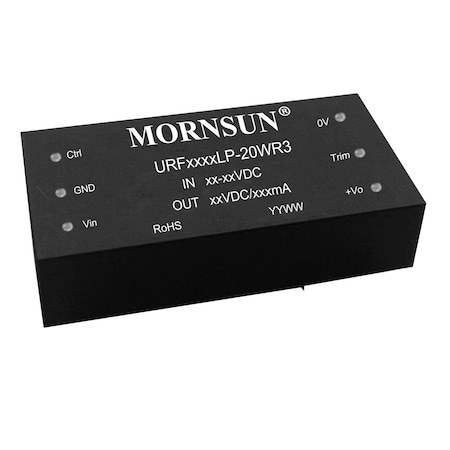 Mornsun DC/DC Regulated Power Supply Module, 1 Output, 20W, Hybrid URF4812LP-20WR3