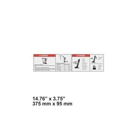 Genie REPLACEMENT DECAL, DANGER TIP OVER/POWER 1306903GT