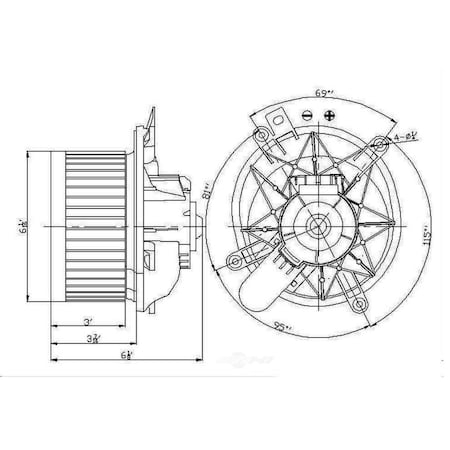 Global Parts Distributors Blower Motor 2311611
