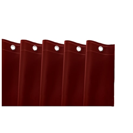 Homeroots 72" Burgundy Vinyl Shower Curtain Liner 548968