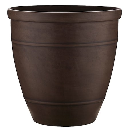 Southern Patio Wright Planter, 18 in H, Rubber, Brown RUB-091547
