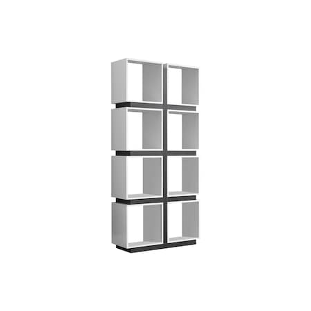 Homeroots 71" White Wood Eight Tier Cube Bookcase 333364