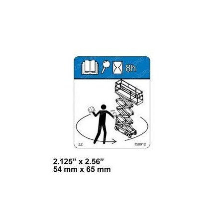 Jlg REPLACEMENT DECAL, REQUIRED MAINTENANCE 158912