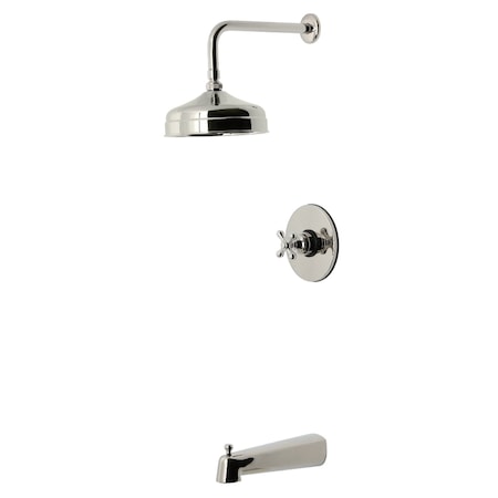 Kingston Brass Single-Handle Pressure Balanced Tub and Shower Faucet, Polished Nickel KB6336AX
