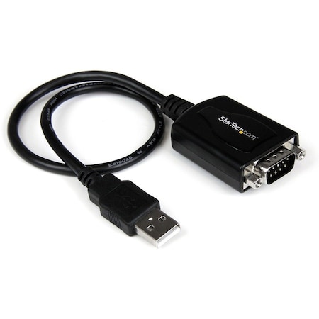 Startech.Com 1 ft USB to RS232 Serial DB9 Adapter Cable with COM Retention - TAA ICUSB232PRO