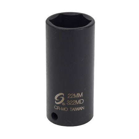 Sunex 3/8 in Drive 22Mm Deep Impact Socket 322MD