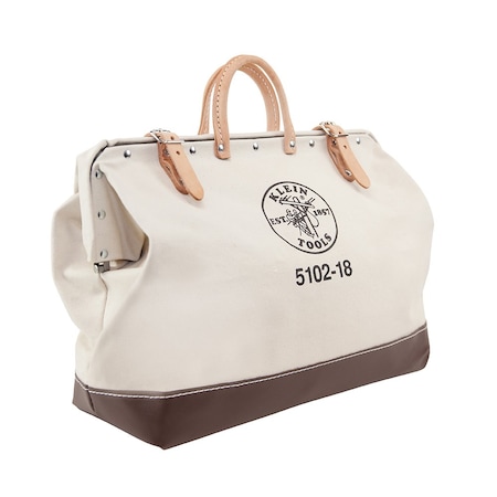 Klein Tools Tool Bag, Brown, Canvas, 1 Pockets 5102-18