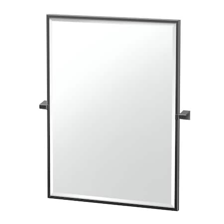 Gatco A-Line 31.5" Framed Rectangle Mirror, Matte Black 5659MXFS