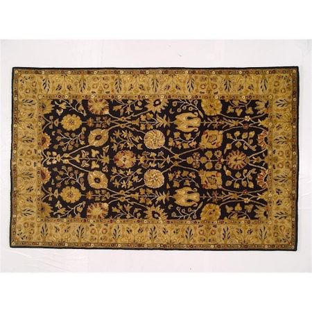 Lifestyles LS-RM1 8 x 11 ft. Kavera 100 Percent Long Fiber Wool Hand Made Rug- Black LS-RM18X11