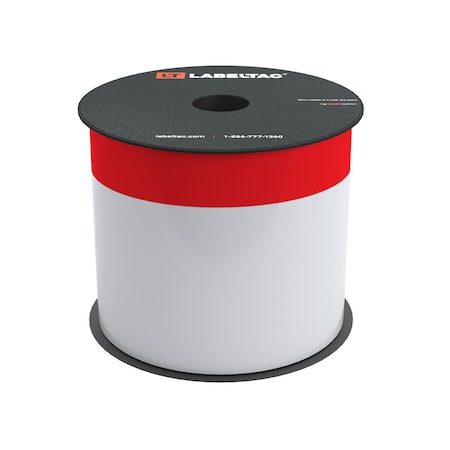 Labeltac Printable Cable Wraps 4in x 70ft, 2in Printable LT4/LTPX, Red LT404WW