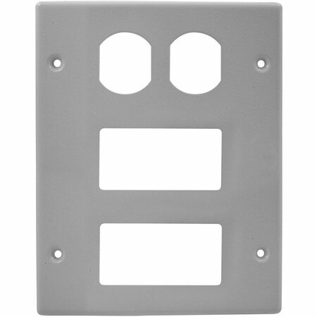 Hubbell Wiring Device-Kellems Cover Plate Raceway, HBL6750 Series, 6-3/4 in W, 0.2 in H, 5.43 in L, Gray HBL6747BRRGY