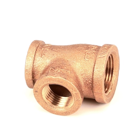Market Forge Tee, Reducing, Brass, 3/4 x 1/2 x 1/2 NPT 10-2584