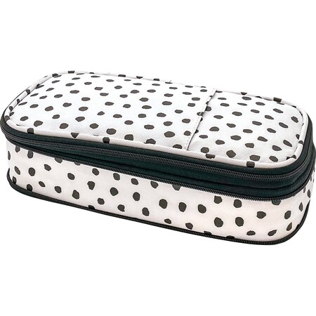 Teacher Created Resources Black Painted Dots on White Pencil Case TCR6124