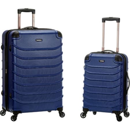 Rockland 20 x 28 in. Speciale Expandable Abs Spinner Suitcase Set, Blue, 2PK F230-BLUE