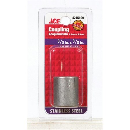 Smith-Cooper 3/8 in. Stainless Steel Female Coupling, Lead-Free, National Pipe Thread  4215109