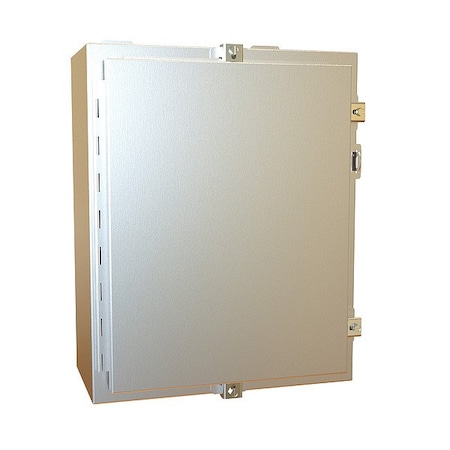 Hammond Clamps Electrical Enclosure, 20 in H, 8 in D, 16 in W, 12, 13, 3R, 4, 4X, Stainless Steel 1418N4SSC8