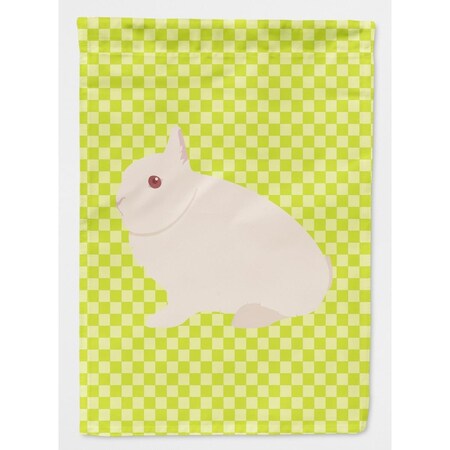 Carolines Treasures Hermelin Rabbit Green Flag Garden Size BB7790GF