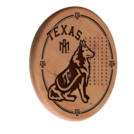Holland Bar Stool Co Texas A&M 13" Laser Engraved Solid Wood Sign WSgnLNatTexA-M