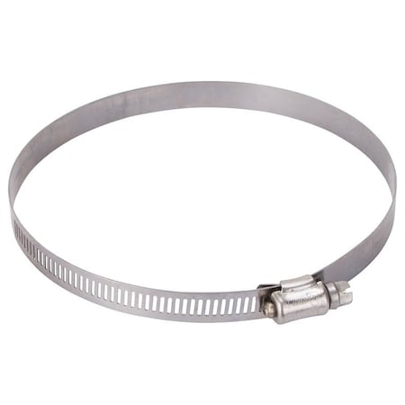 Prosource Perforated Hose Clamp, Clamping Range: 4-5/8 to 5-1/2 in, 300 Stainless Steel, Stainless Steel HCRSS80