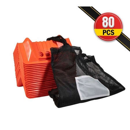 Mytee Products 80 Pcs 4inx10in Orange Flatbed Corner Protector V Shaped with Carrying Case, 4PK PCP10-20PACK-ORANGEx4