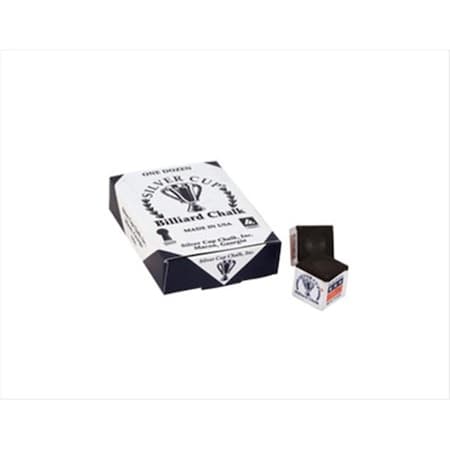 Billiards Accessories Silver Cup Chalk - Box of 12 Black, 12PK CHS12 BLACK