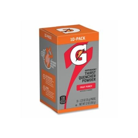 Gatorade Powder Stick, 1.23 oz Volume, Tube, 16.9 oz Yield, Fruit Punch, 80PK 308-04702