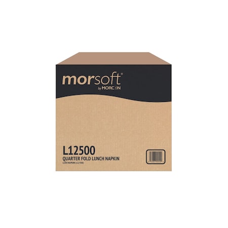 Morcon Lunch Napkin White, 11.8inx11.8i, PK6000 L12500