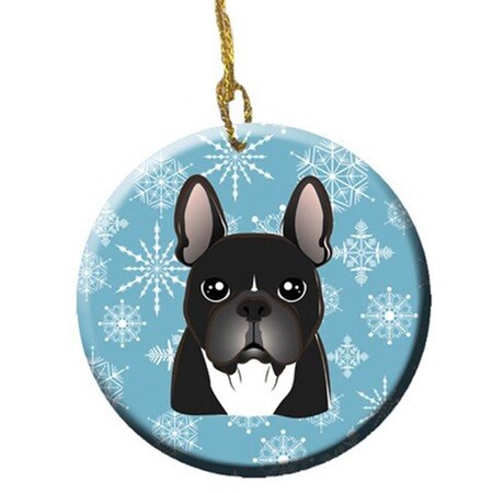 Carolines Treasures Snowflake French Bulldog Ceramic Ornament BB1661CO1