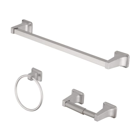 Oakbrook Collection Brushed Nickel Die Cast Zinc Bath Hardware Set BH-OB30000BN