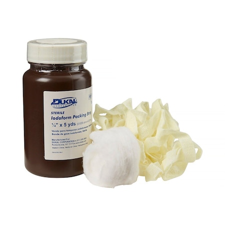 Dukal Iodoform Wound Packing Strip, 1/4 Inch x 5 Yard, Sterile, 12PK 270