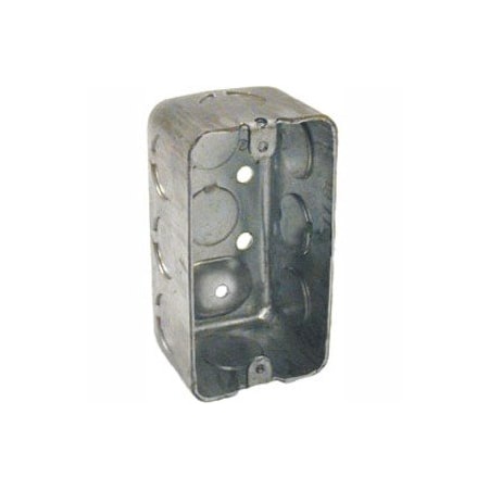 Raco Electrical Box, 13 cu in, Handy Box Type, 1 Gang, Steel, Rectangular Shape 8660