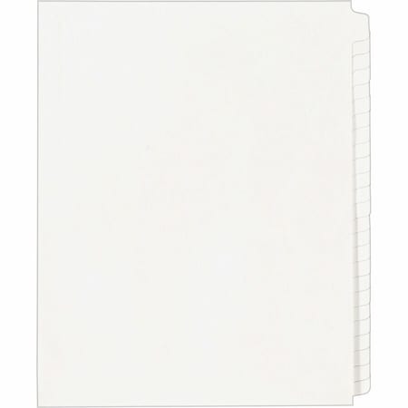 Avery Dennison Avery Collated Blank Side Tab Divider, Blank, 8.5"x11", 25 Tabs, White/White 11959