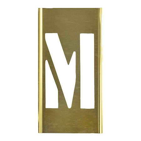 C.H. Hanson Stencil Sort-1" Brass Gothic M, Letter, Gothic Font, Brass, 1 Pieces 10008M