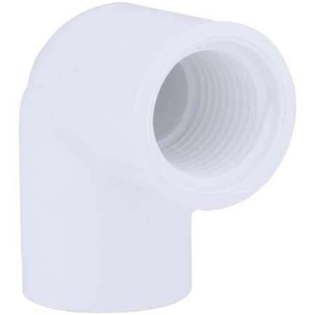 Charlotte Pipe And Foundry 1/2'' Female x Female Schedule 40 90 Deg. PVC Elbow, 1/4 Bend PVC 02302 0600HA