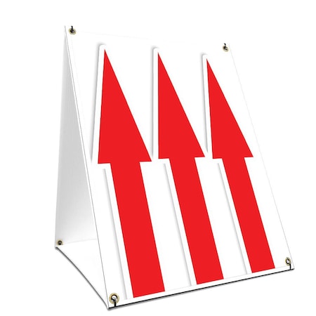 Signmission Giant Up Arrow, 24 Inch x 18 Inch A-frame Yard Sign, Plastic Sign SBC-1824-Giant Up Arrow