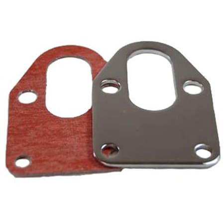 Strike3 R2310 Small Block Chevy 283-400 Fuel Pump Mounting Plate, Chrome ST794368