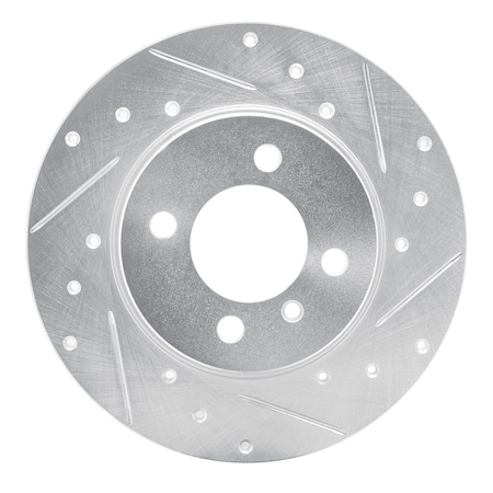 Dynamic Friction Co DFC Brake Rotor - Drilled and Slotted - Silver 631-31009R