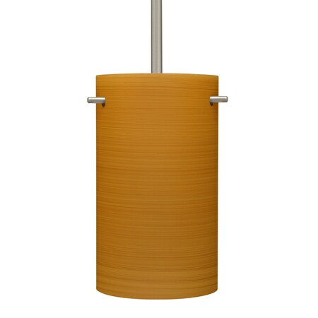 Besa Lighting Besa Tamburo 5 Stem Pendant, Oak, Satin Nickel Finish, 1x 100W MAX E26 Base 1TT-4005OK-SN