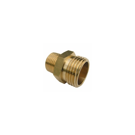 Larsen Supply Co. Garden Hose Brass Adapter, 3/4 MGH x 1/2-In. MPT 15-1711