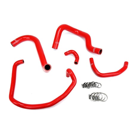 Hps Performance High Temp Reinforced Silicone Radiator and Heater Coolant Hose Kit, Red,  57-1746-RED