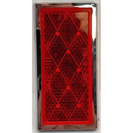 Barjan 3 1 by 2 x 1 3 by 4 in. Reflector Rectangular - Red 049BP484RX